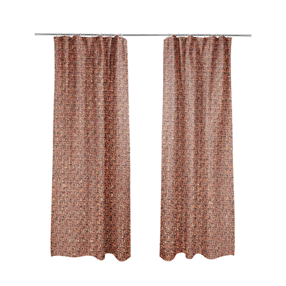 Dawson Textured Weave Furnishing Fabric In Orange Colour - Made To Measure Curtains