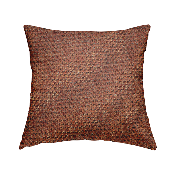 Dawson Textured Weave Furnishing Fabric In Orange Colour - Handmade Cushions