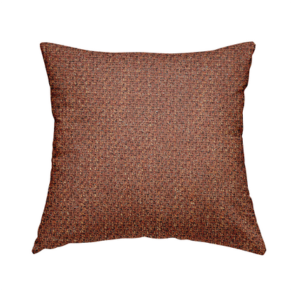 Dawson Textured Weave Furnishing Fabric In Orange Colour - Handmade Cushions