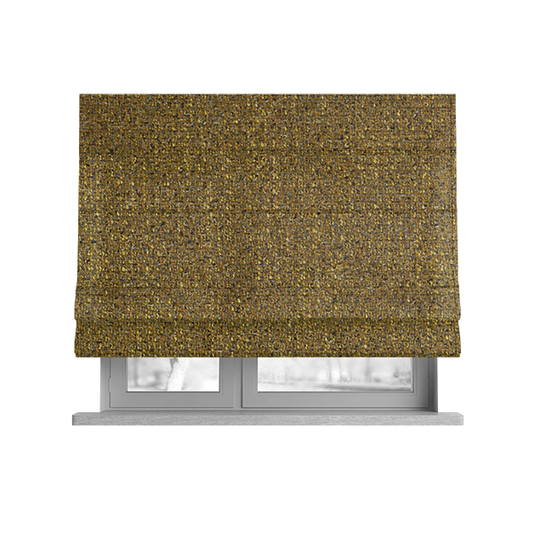 Dawson Textured Weave Furnishing Fabric In Yellow Colour - Roman Blinds
