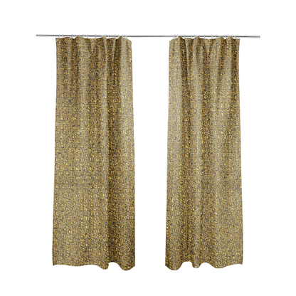 Dawson Textured Weave Furnishing Fabric In Yellow Colour - Made To Measure Curtains