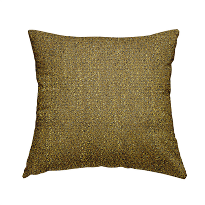 Dawson Textured Weave Furnishing Fabric In Yellow Colour - Handmade Cushions