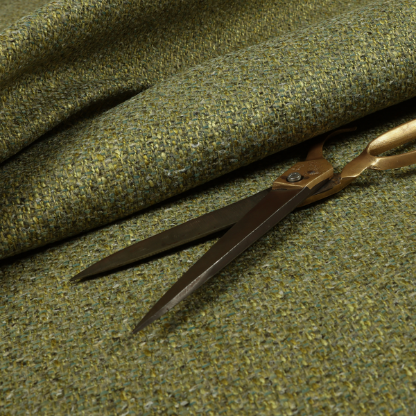 Dawson Textured Weave Furnishing Fabric In Green Colour - Roman Blinds