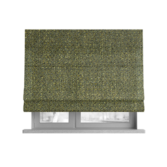 Dawson Textured Weave Furnishing Fabric In Green Colour - Roman Blinds