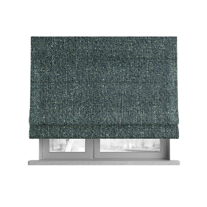 Dawson Textured Weave Furnishing Fabric In Blue Colour - Roman Blinds