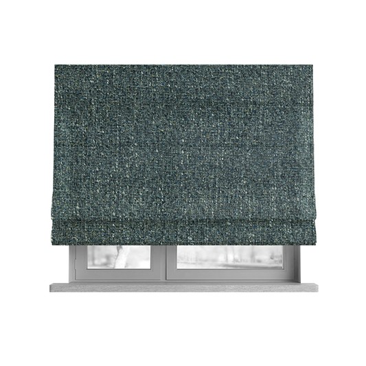 Dawson Textured Weave Furnishing Fabric In Blue Colour - Roman Blinds