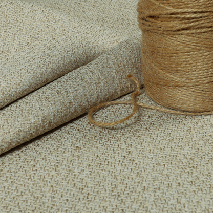 Dawson Textured Weave Furnishing Fabric In Beige Natural Colour - Roman Blinds