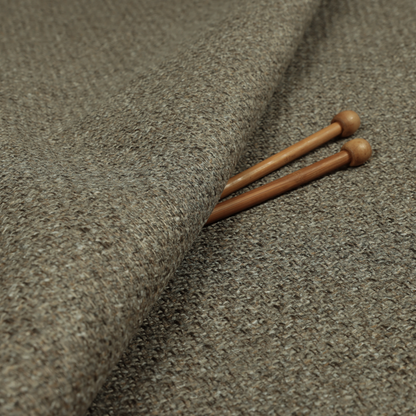 Dawson Textured Weave Furnishing Fabric In Brown Colour - Roman Blinds