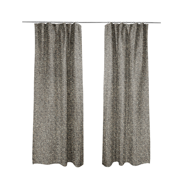 Dawson Textured Weave Furnishing Fabric In Brown Colour - Made To Measure Curtains