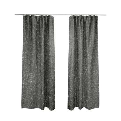 Dawson Textured Weave Furnishing Fabric In Black Colour - Made To Measure Curtains