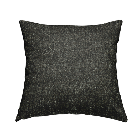 Dawson Textured Weave Furnishing Fabric In Black Colour - Handmade Cushions