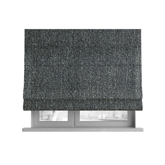 Dawson Textured Weave Furnishing Fabric In Grey Colour - Roman Blinds