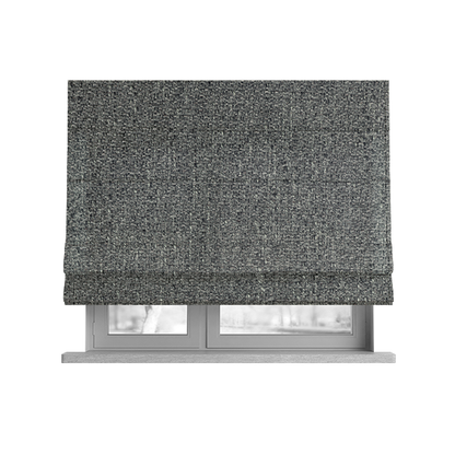 Dawson Textured Weave Furnishing Fabric In Silver Colour - Roman Blinds