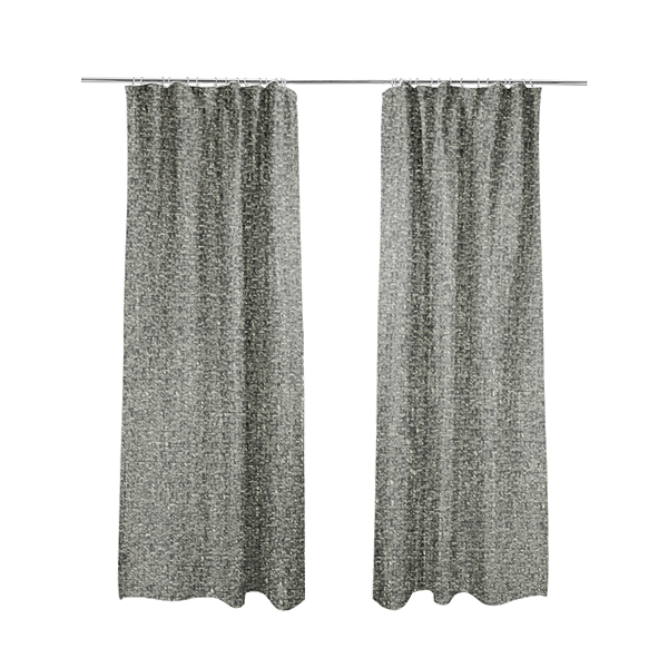 Dawson Textured Weave Furnishing Fabric In Silver Colour - Made To Measure Curtains