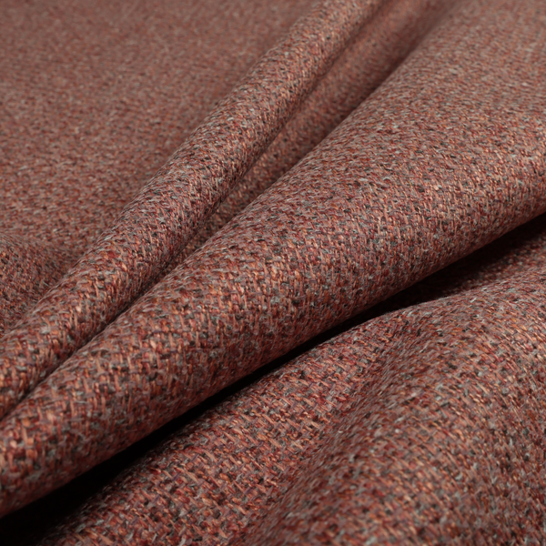 Dawson Textured Weave Furnishing Fabric In Red Colour