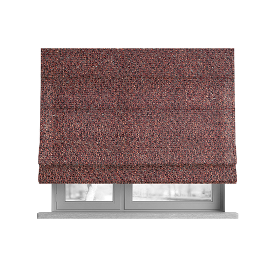 Dawson Textured Weave Furnishing Fabric In Red Colour - Roman Blinds