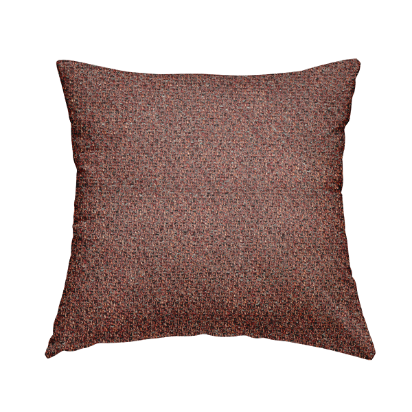 Dawson Textured Weave Furnishing Fabric In Red Colour - Handmade Cushions