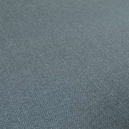 Devon Textured Woven Upholstery Chenille Fabric In Denim Blue Colour - Roman Blinds