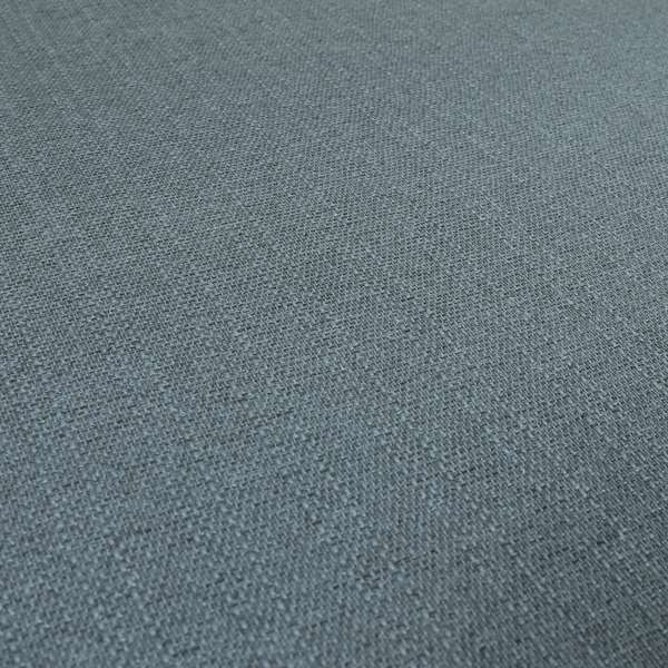 Devon Textured Woven Upholstery Chenille Fabric In Denim Blue Colour - Handmade Cushions