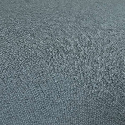 Devon Textured Woven Upholstery Chenille Fabric In Denim Blue Colour - Handmade Cushions