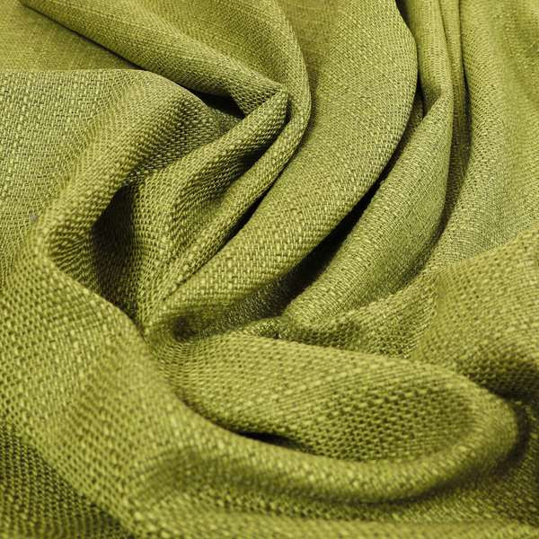 Devon Textured Woven Upholstery Chenille Fabric In Green Colour - Made To Measure Curtains