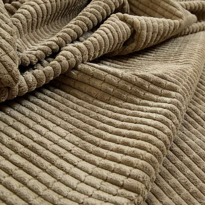 Didcot Brick Effect Corduroy Fabric In Mink Colour - Handmade Cushions