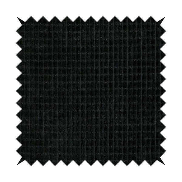 Didcot Brick Effect Corduroy Fabric In Black Colour - Roman Blinds