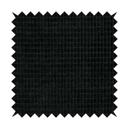 Didcot Brick Effect Corduroy Fabric In Black Colour - Roman Blinds