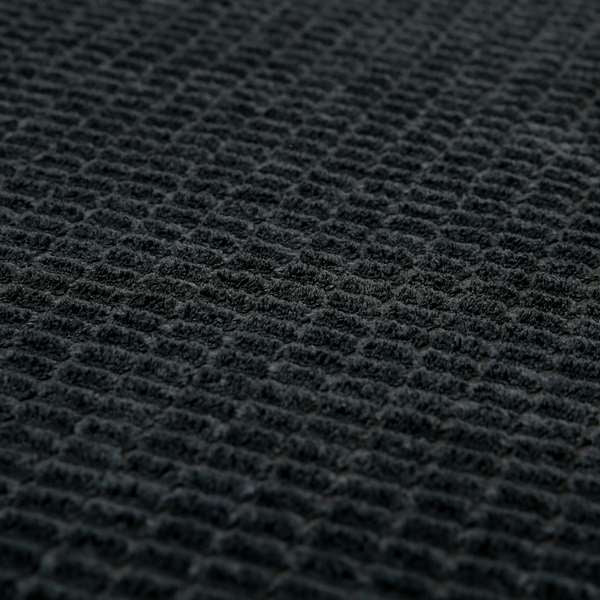 Didcot Brick Effect Corduroy Fabric In Black Colour - Made To Measure Curtains