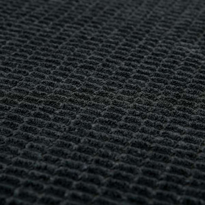 Didcot Brick Effect Corduroy Fabric In Black Colour - Made To Measure Curtains