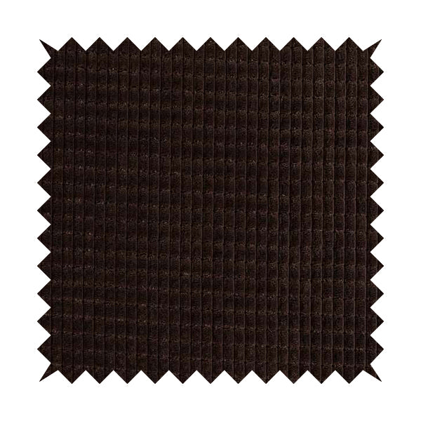 Didcot Brick Effect Corduroy Fabric In Chocolate Colour - Roman Blinds