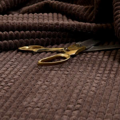 Didcot Brick Effect Corduroy Fabric In Chocolate Colour - Handmade Cushions