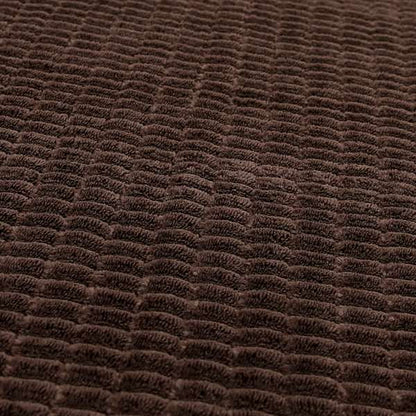 Didcot Brick Effect Corduroy Fabric In Chocolate Colour - Handmade Cushions