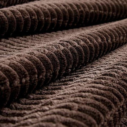 Didcot Brick Effect Corduroy Fabric In Chocolate Colour - Roman Blinds