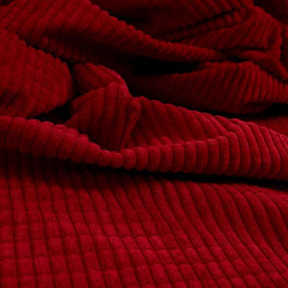 Didcot Brick Effect Corduroy Fabric In Red Colour - Handmade Cushions