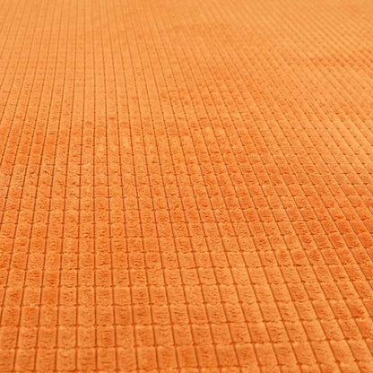 Didcot Brick Effect Corduroy Fabric In Orange Colour - Roman Blinds