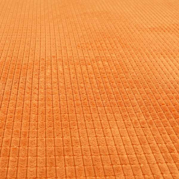 Didcot Brick Effect Corduroy Fabric In Orange Colour - Handmade Cushions