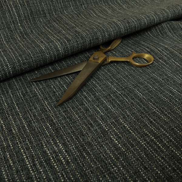 Dijon Heavily Textured Detailed Weave Material Charcoal Grey Furnishing Upholstery Fabrics - Roman Blinds