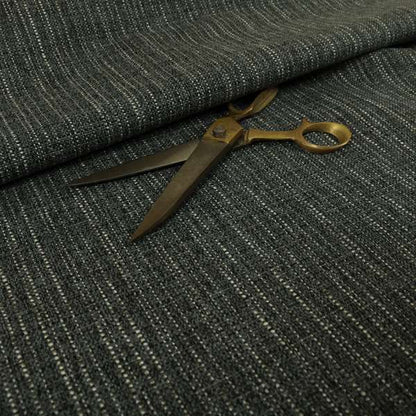 Dijon Heavily Textured Detailed Weave Material Charcoal Grey Furnishing Upholstery Fabrics - Roman Blinds