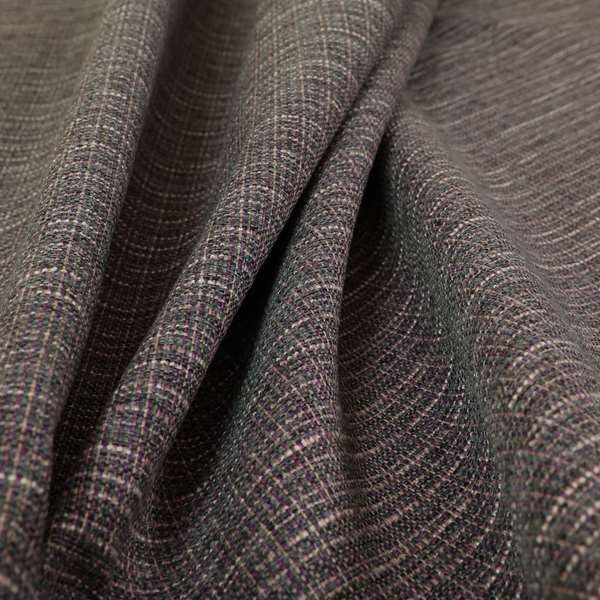Dijon Heavily Textured Detailed Weave Material Purple Furnishing Upholstery Fabrics - Roman Blinds