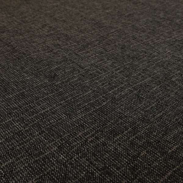 Dijon Heavily Textured Detailed Weave Material Black Grey Furnishing Upholstery Fabrics - Roman Blinds