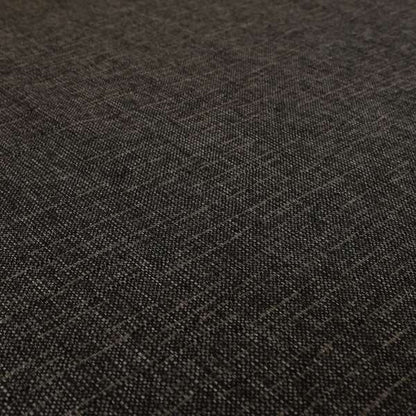 Dijon Heavily Textured Detailed Weave Material Black Grey Furnishing Upholstery Fabrics - Roman Blinds