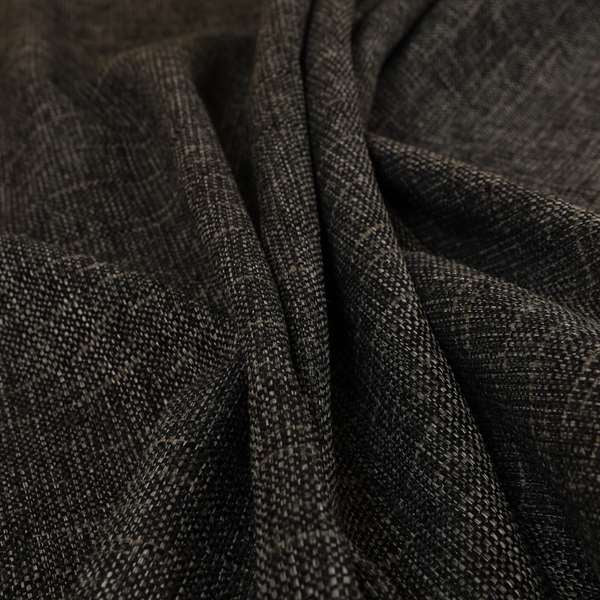 Dijon Heavily Textured Detailed Weave Material Black Grey Furnishing Upholstery Fabrics - Handmade Cushions