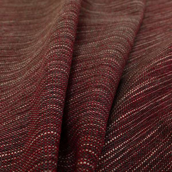 Dijon Heavily Textured Detailed Weave Material Red Furnishing Upholstery Fabrics - Roman Blinds