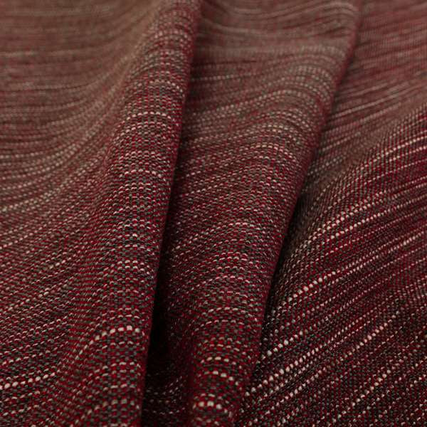 Dijon Heavily Textured Detailed Weave Material Red Furnishing Upholstery Fabrics - Made To Measure Curtains