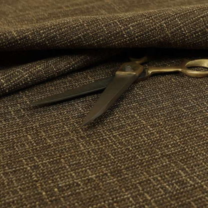 Dijon Heavily Textured Detailed Weave Material Brown Furnishing Upholstery Fabrics - Roman Blinds