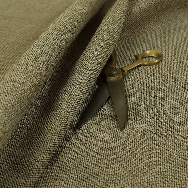 Dijon Heavily Textured Detailed Weave Material Caramel Brown Furnishing Upholstery Fabrics