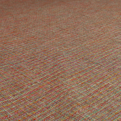 Durban Multicoloured Textured Weave Furnishing Fabric In Purple Red Orange Colour