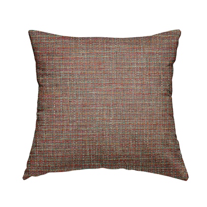 Durban Multicoloured Textured Weave Furnishing Fabric In Purple Red Orange Colour - Handmade Cushions