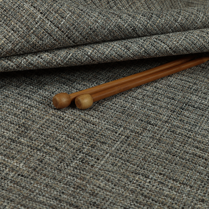 Durban Multicoloured Textured Weave Furnishing Fabric In Grey Colour - Roman Blinds